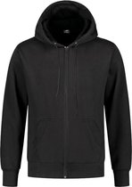 Heren Vest - Hoodie - Premium Quality - Fleece - Sweat - Zwart