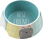 Tarhong voerbak best friends forever melamine multi 18x18x7 cm 590 ml