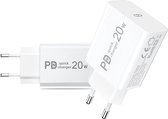 USB C-oplader 20 W - 2-pack - Type C Power Delivery 3.0-wandlader adapter, USBC-oplaadblok stekker Compatibel met iPhone 13/13 Pro/13 Pro Max, iPhone 12/12 Pro, iPhone 11/11 Pro