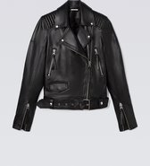 zoe karssen - dames -  janey leren bikerjack -  zwart - l