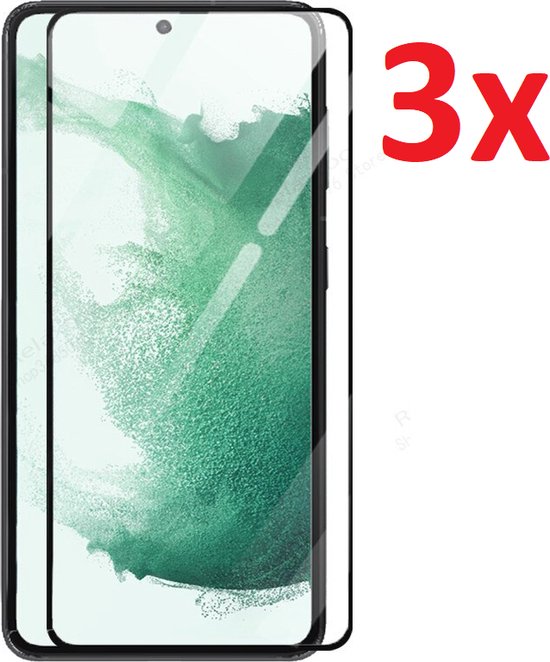 Full Cover 3D Edge Tempered Glass Screen Protector Geschikt Voor Samsung Galaxy S22+ (Plus) 5G - Screenprotector Ultradun Gehard Glas - Optimale Display Bescherming - Volledige Dekking Schermbeschermer Glasplaatje - Case Friendly - Set Van 3 Stuks