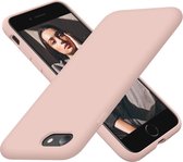 Mobiq - Liquid Silicone Case iPhone SE (2022 / 2020)/8/7 - lichtroze