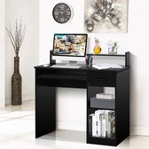 FURNIBELLA - computerbureau met opberglade en 2 planken computerbureau met toetsenbordblad