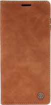 Caseme - Samsung Galaxy S22 Plus Hoesje - Wallet Case met Pasjeshouder Cabello Bruin