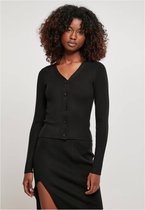 Urban Classics Cardigan -M- Short Rib Knit Zwart