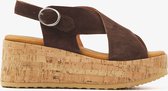 VIA VAI Sissel Raise Sandalen - Met Sleehak - Bruin - Maat 37