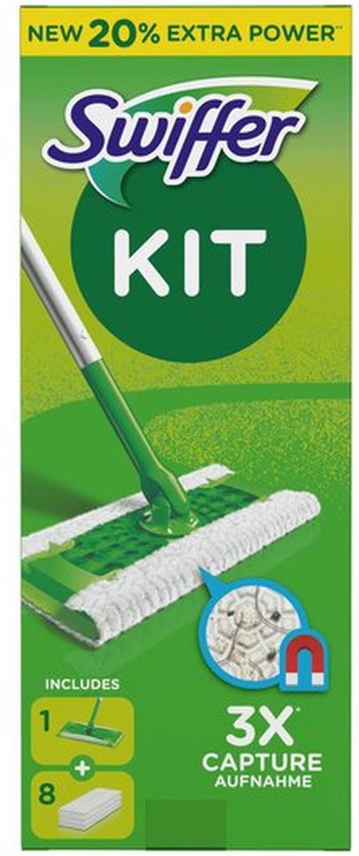 starter kit Swiffer + 8 panni PG075, 32,50 €