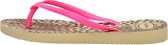 Havaianas Slim Animals Dames Slippers  - Sand Grey/Pink - Maat 33/34