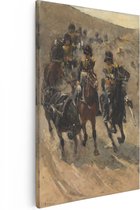 Artaza Canvas Schilderij De Gele Rijders - George Hendrik Breitner - 60x90 - Kunst - Canvas Print - Muurdecoratie