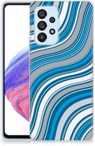 TPU Case Geschikt voor Samsung Galaxy A53 5G Telefoonhoesje Golven Blauw