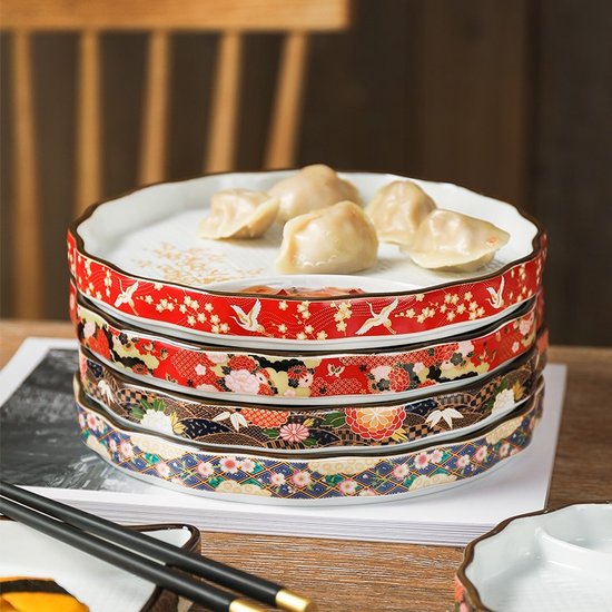 Authentiek Chinees Sushi Servies 4 Persoons Servies Set Borden Rond