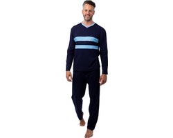 Amantes Pyjama Heren Navy Blauw - V Hals - Maat XL