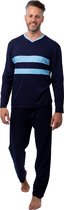 Pyjama Homme Blauw Marine Col V - Taille XL / XXL