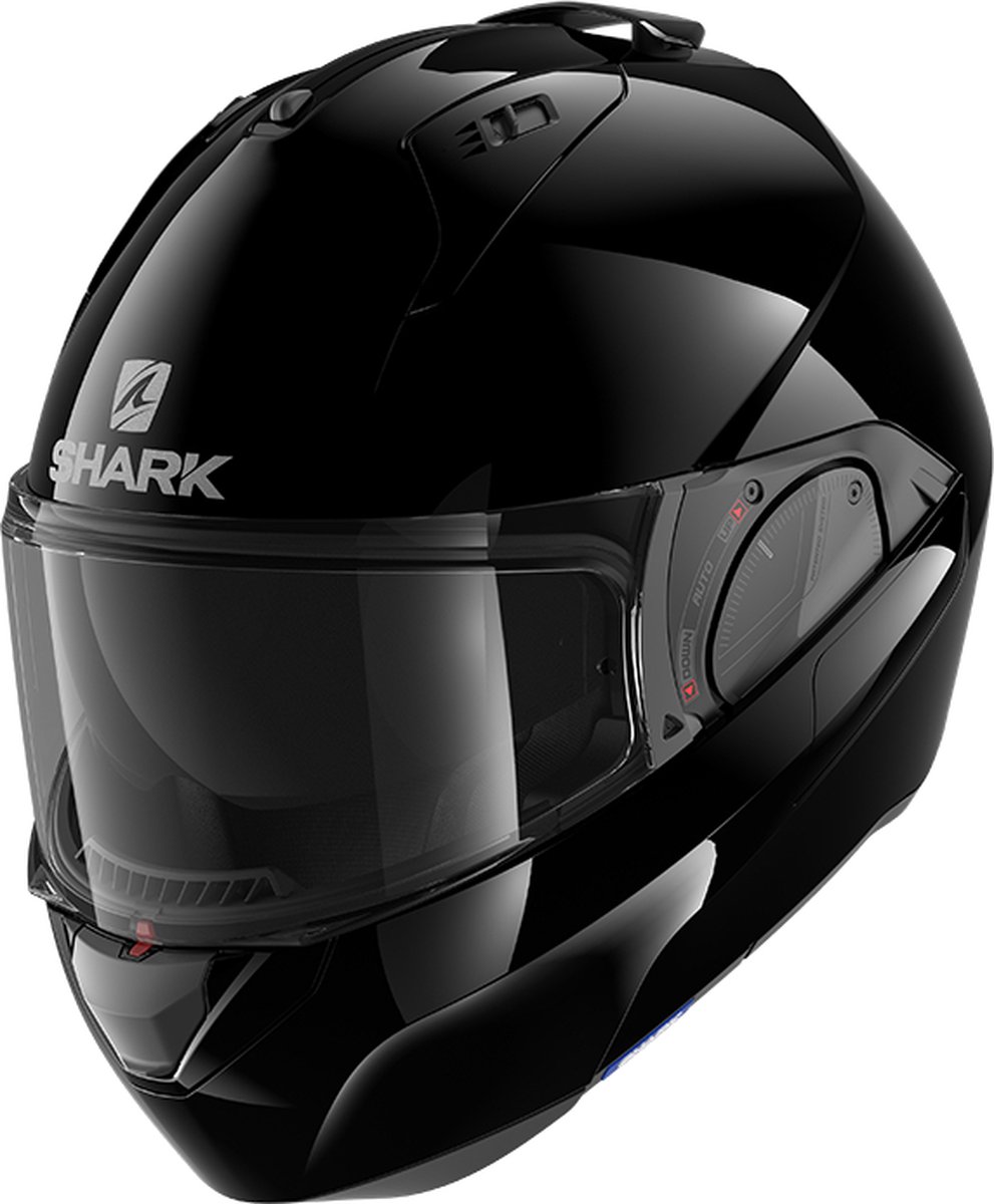 SHARK EVO ES BLANK Motorhelm Systeemhelm Zwart - Maat XL