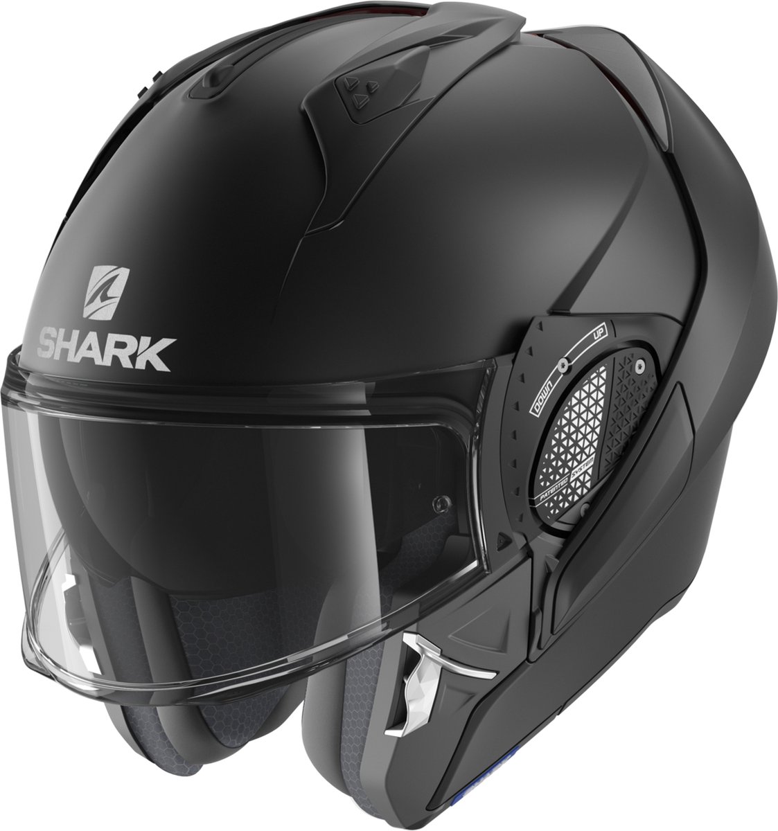 SHARK EVO GT BLANK Motorhelm Systeemhelm MAT Zwart - Maat XL – foto 8
