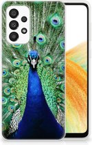 Siliconen Back Cover Geschikt voor Geschikt voor Samsung Galaxy A33 5G GSM Hoesje Pauw