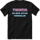 20 Jaar Goddelijk - Feest kado T-Shirt Heren / Dames - Licht Blauw / Licht Roze - Perfect Verjaardag Cadeau Shirt - grappige Spreuken, Zinnen en Teksten. Maat XXL