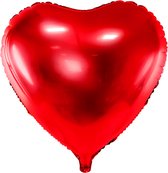 Partydeco - Folieballon hart Rood (45 cm)
