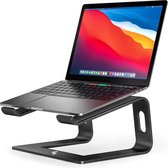 SWILIX ® Laptop Standaard - Laptophouder - 10 t/m 19 inch - Ergonomisch werken - Draagbaar - Zwart