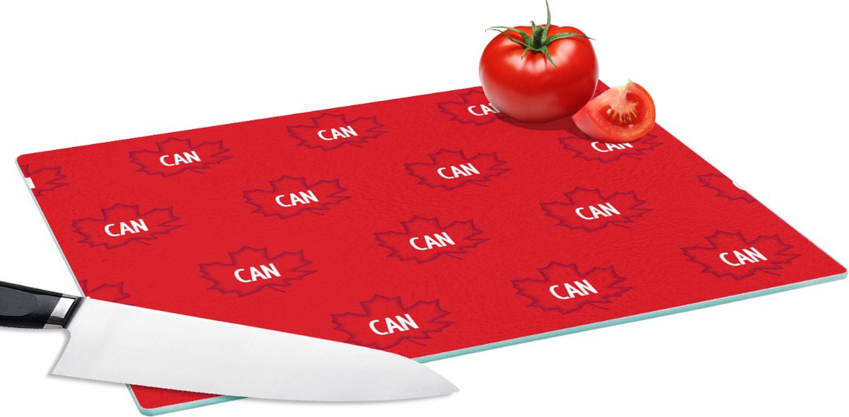 Glazen Snijplank - 39x28 - Canada - Vlaggen - Patronen - Snijplanken Glas