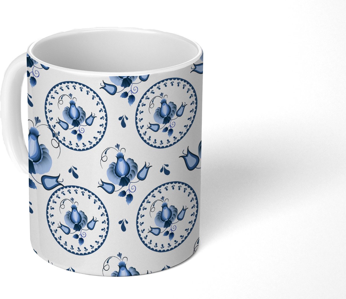 Mok - Koffiemok - Patroon - Folklore - Tulp - Mokken - 350 ML - Beker - Koffiemokken - Theemok