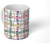 Mok - Koffiemok - Pastel - Patronen - Abstract - Mokken - 350 ML - Beker - Koffiemokken - Theemok