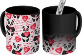 Magische Mok - Foto op Warmte Mokken - Koffiemok - Panda - Liefde - Relatie - Magic Mok - Beker - 350 ML - Theemok