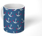 Mok - Koffiemok - Anker - Patronen - Valentijnsdag - Mokken - 350 ML - Beker - Koffiemokken - Theemok