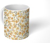 Mok - Koffiemok - Herfst - Takken - Patroon - Mokken - 350 ML - Beker - Koffiemokken - Theemok