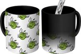 Magische Mok - Foto op Warmte Mokken - Koffiemok - Happy New Year - Quote - Patronen - Line Art - Magic Mok - Beker - 350 ML - Theemok