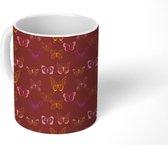 Mok - Koffiemok - Vlinders - Patronen - Abstract - Mokken - 350 ML - Beker - Koffiemokken - Theemok