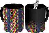 Magische Mok - Foto op Warmte Mokken - Koffiemok - Regenboog - Patronen - Pride - Abstract - Magic Mok - Beker - 350 ML - Theemok
