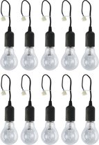Proventa® Verhuisfitting E27 met lamp - 10 stuks - Lampfitting Kroonsteen met lamp - 10 bouwfittingen