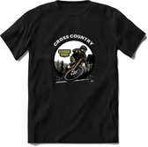 Cross Country T-Shirt | Mountainbike Fiets Kleding | Dames / Heren / Unisex MTB shirt | Grappig Verjaardag Cadeau | Maat XL