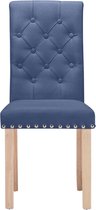 Eetkamerstoelen 2 st stof blauw