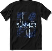 Crazy Summer | TSK Studio Zomer Kleding  T-Shirt | Donkerblauw | Heren / Dames | Perfect Strand Shirt Verjaardag Cadeau Maat S