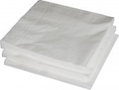 25x serviettes blanches 33 x 33 cm - Serviettes en papier jetables - Décorations / décorations blanches