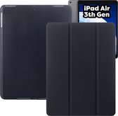 iPad Air 3 (2019) 10.5 Hoes - iPad Air 2019 (3e generatie) Case - Zwart - Smart Folio iPad Air Cover met Apple Pencil Opbergvak - Hoesje voor Apple iPad Air 3e Generatie (2019) 10.