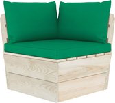 Bankussens pallet 3 st stof groen