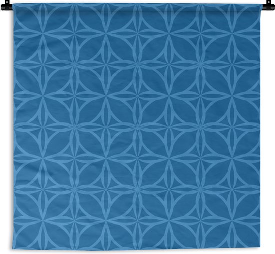 Tapisserie - Toile murale - Boussole - Blauw - Motifs - 60x60 cm - Tapisserie