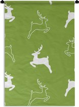 Tapisserie - Tapisserie - Cerf - Vert - Motifs - 60x90 cm - Tapisserie