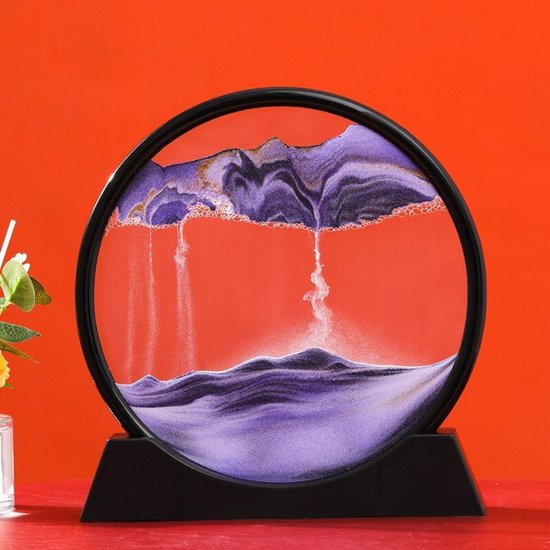 Afbeelding van het spel Pico NL® Bewegende Zandkunst Paars - Zandloper - Decoratieve kunst - 18 x 18 cm