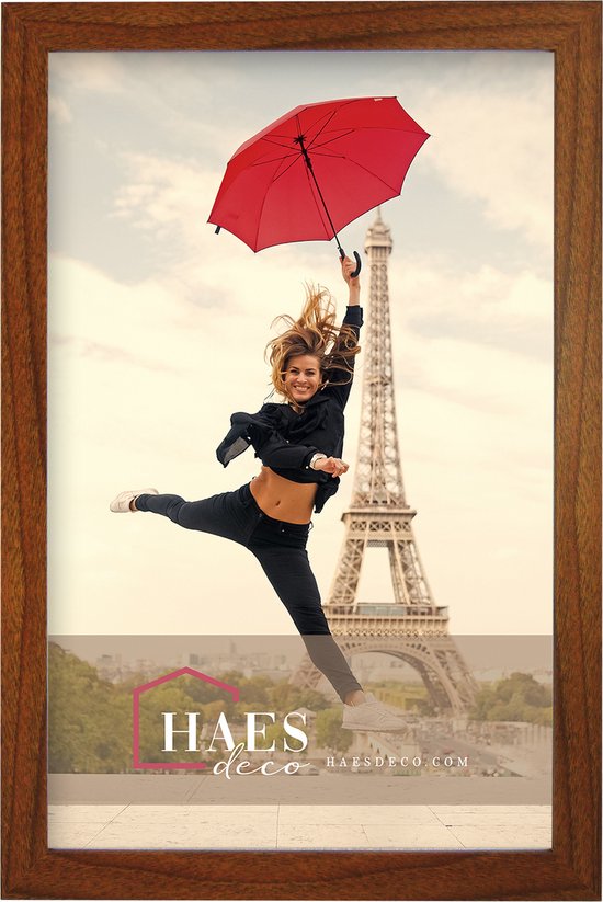 HAES DECO - Houten fotolijst Paris rustiek bruin voor 1 foto formaat 30x45 -SP001318