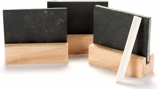 40 Mini Ardoises Noires Effaçables - Étiquettes Prix Pour Buffet, Mariage, Événements - 100x76mm