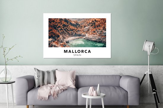 Décoration murale Métal - Peinture Aluminium Industriel - Majorque - Espagne - Nature - 180x120 cm - Dibond - Photo sur aluminium - Décoration murale industrielle - Pour le salon/chambre