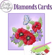 Red Flowers - Diamond Cards by Dotty Designs