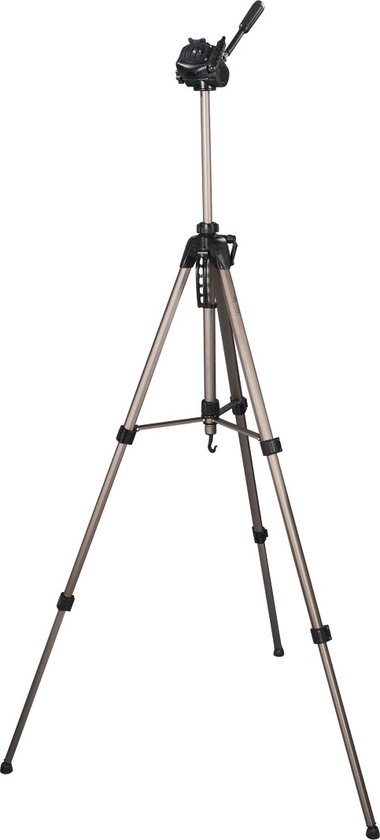 Bronzen Hama Star 63 statief volledig uitgeschoven, met zwarte klemmen.