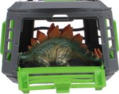 Dinoworld Speelfiguur Stegosaurus In Kooi 12,5 Cm Groen/grijs