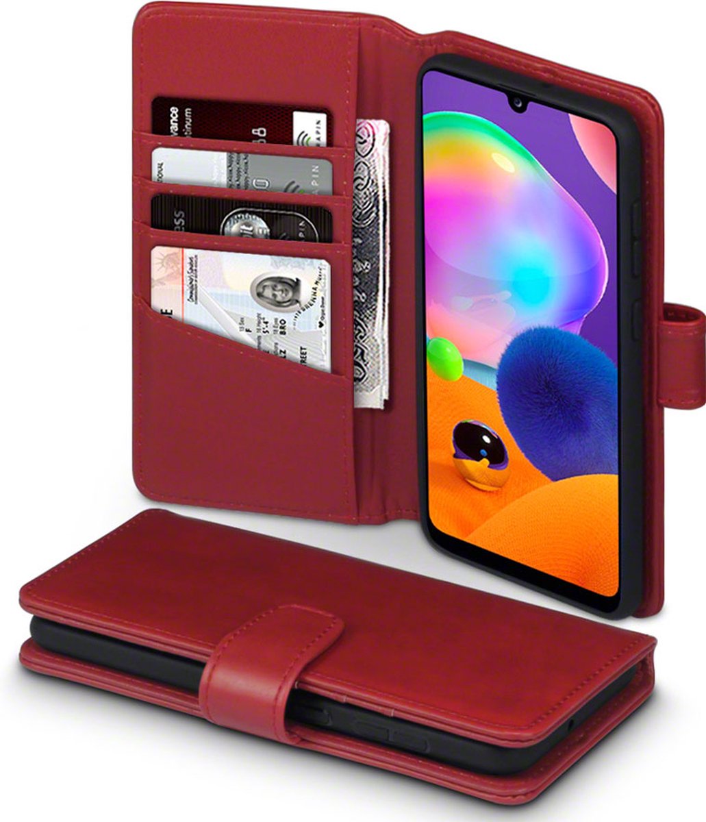 Samsung Galaxy A31 Bookcase hoesje - CaseBoutique - Effen Rood - Leer