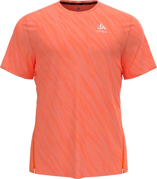 ODLO T-Shirt S/ S Crew Neck Zeroweight Engineered Chill-Tec ORANGE - Taille XL